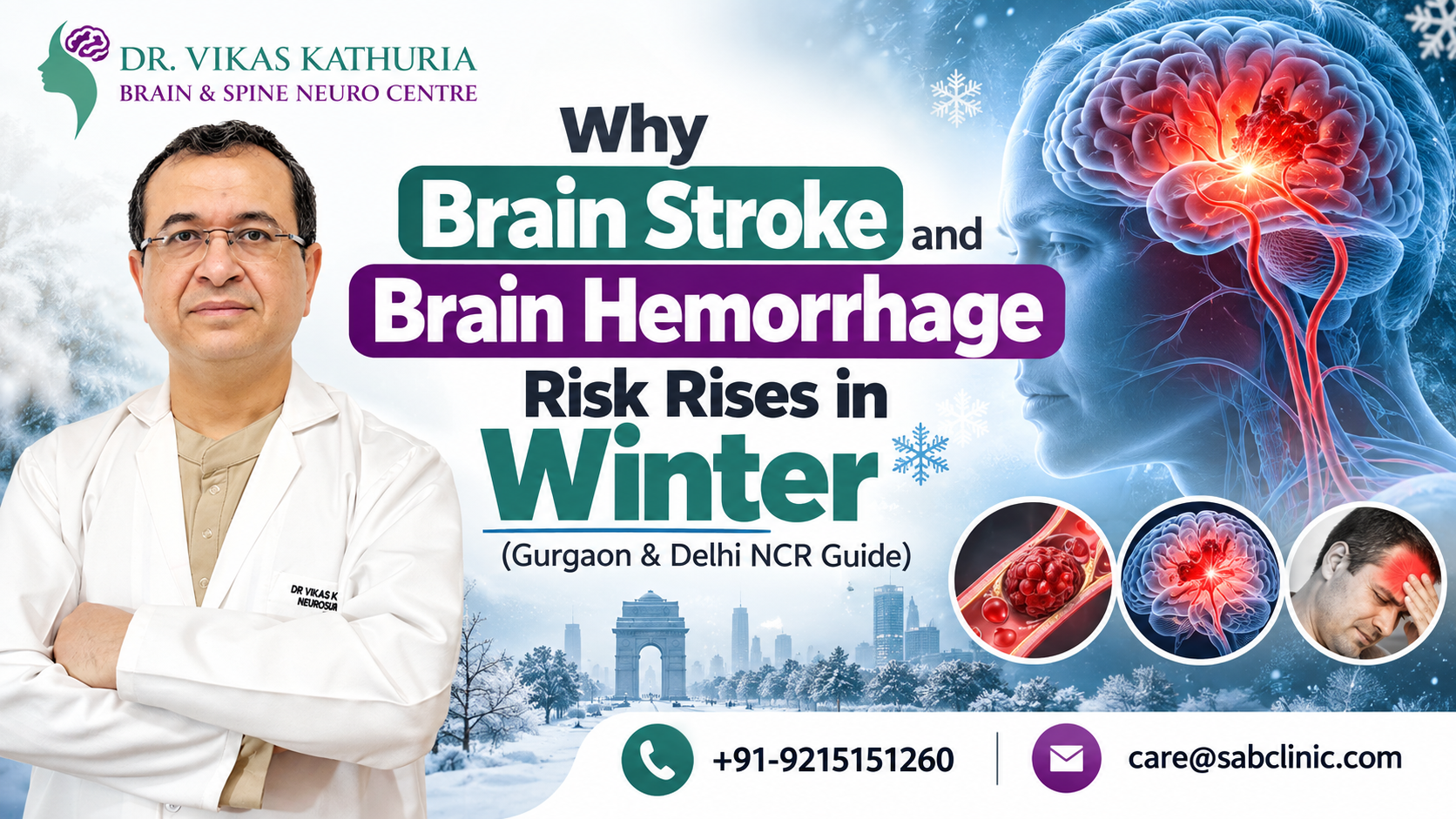 Why Brain Stroke and Brain Hemorrhage Risk Rises in Winter (Gurgaon & Delhi NCR Guide)